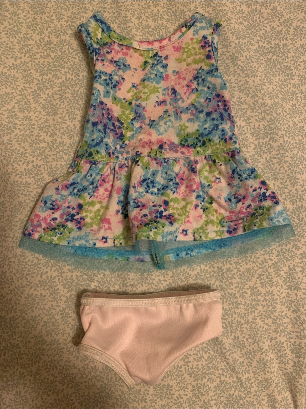 American Girl Truly Me Flower Meet Outfit Dress With Undewear